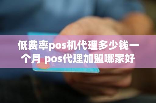 低费率pos机代理多少钱一个月 pos代理加盟哪家好