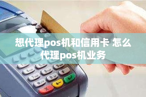 想代理pos机和信用卡 怎么代理pos机业务