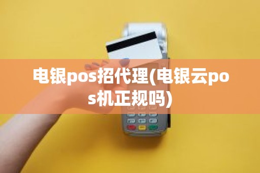 电银pos招代理(电银云pos机正规吗)