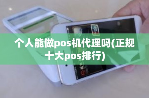 个人能做pos机代理吗(正规十大pos排行)