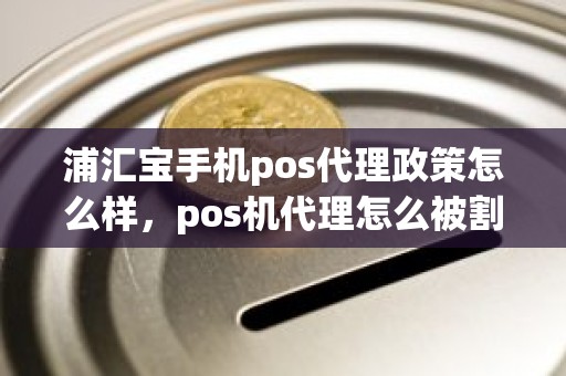 浦汇宝手机pos代理政策怎么样，pos机代理怎么被割韭菜