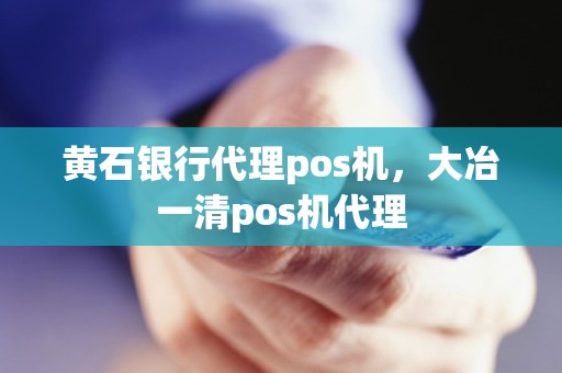 黄石银行代理pos机，大冶一清pos机代理