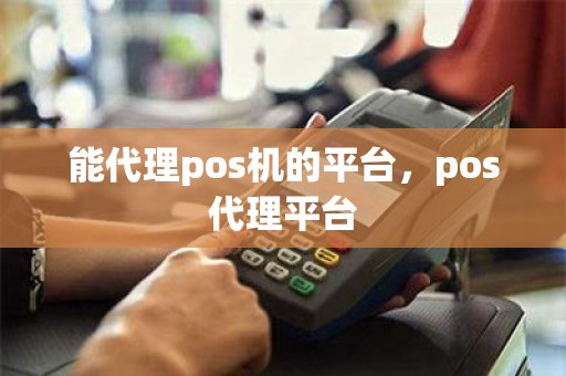 能代理pos机的平台，pos代理平台