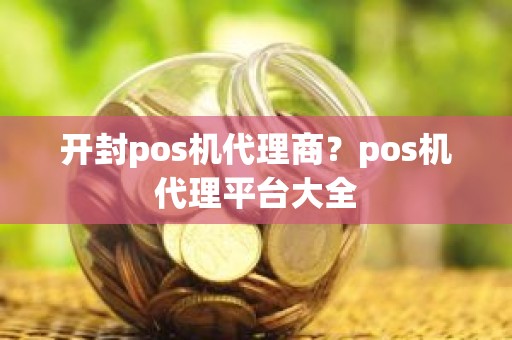 开封pos机代理商？pos机代理平台大全