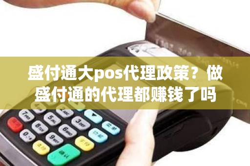 盛付通大pos代理政策？做盛付通的代理都赚钱了吗