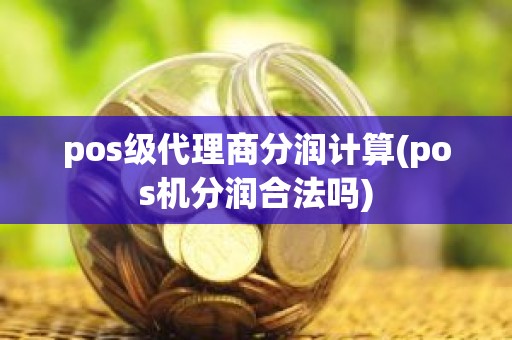 pos级代理商分润计算(pos机分润合法吗)