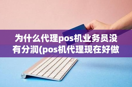 为什么代理pos机业务员没有分润(pos机代理现在好做吗)