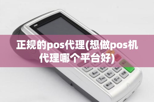 正规的pos代理(想做pos机代理哪个平台好)