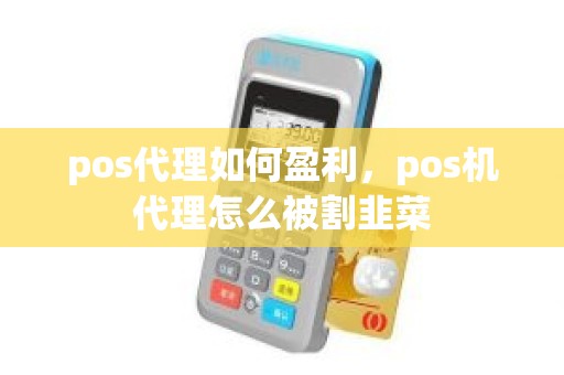 pos代理如何盈利，pos机代理怎么被割韭菜