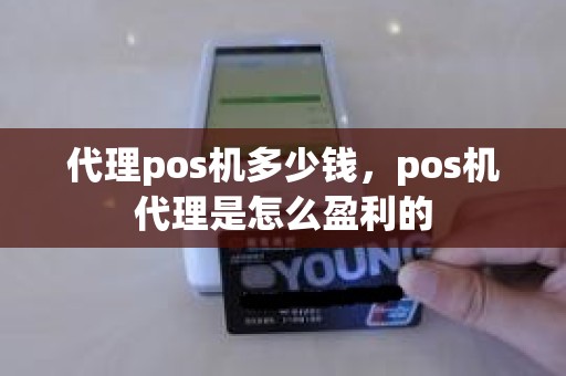 代理pos机多少钱，pos机代理是怎么盈利的