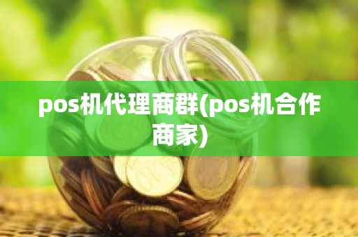 pos机代理商群(pos机合作商家)