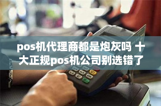 pos机代理商都是炮灰吗 十大正规pos机公司别选错了