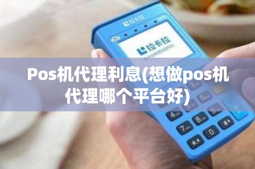 Pos机代理利息(想做pos机代理哪个平台好)