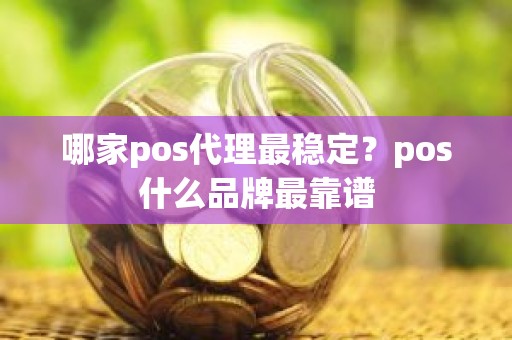 哪家pos代理最稳定？pos什么品牌最靠谱