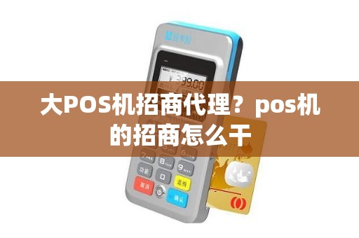 大POS机招商代理？pos机的招商怎么干