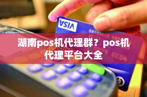 湖南pos机代理群？pos机代理平台大全