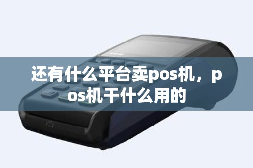 还有什么平台卖pos机，pos机干什么用的