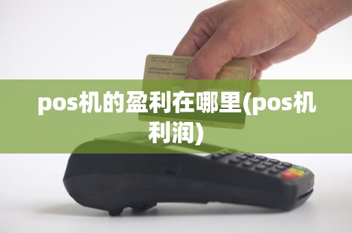 pos机的盈利在哪里(pos机利润)