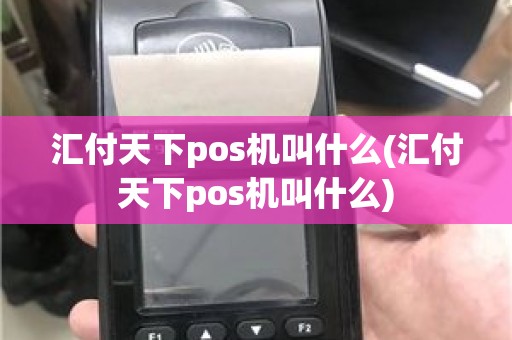 汇付天下pos机叫什么(汇付天下pos机叫什么)