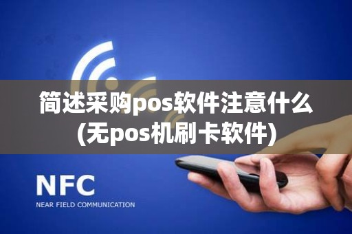 简述采购pos软件注意什么(无pos机刷卡软件)