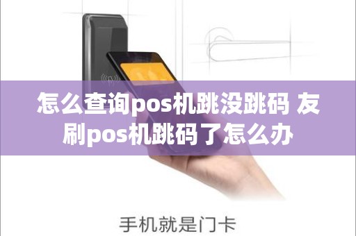 怎么查询pos机跳没跳码 友刷pos机跳码了怎么办