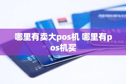 哪里有卖大pos机 哪里有pos机买