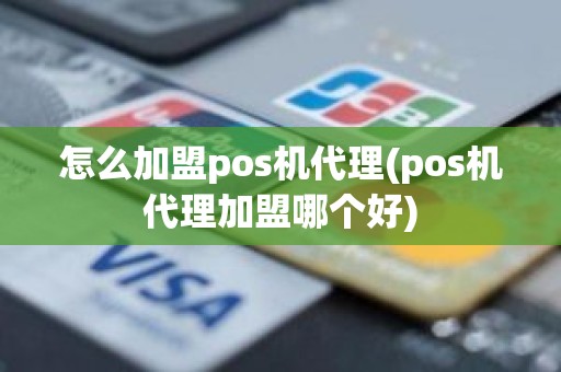 怎么加盟pos机代理(pos机代理加盟哪个好)