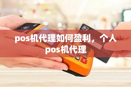 pos机代理如何盈利，个人pos机代理