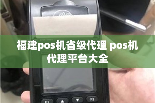 福建pos机省级代理 pos机代理平台大全