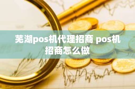 芜湖pos机代理招商 pos机招商怎么做