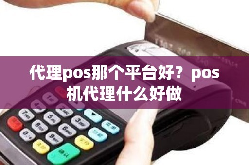 代理pos那个平台好？pos机代理什么好做