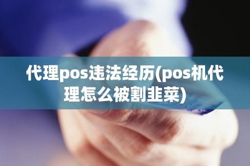 代理pos违法经历(pos机代理怎么被割韭菜)