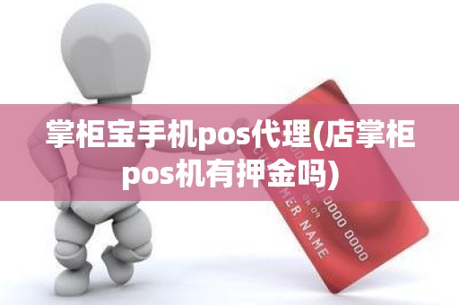 掌柜宝手机pos代理(店掌柜pos机有押金吗)