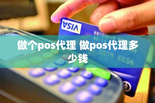 做个pos代理 做pos代理多少钱