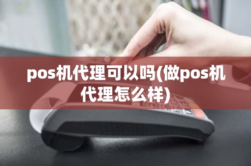 pos机代理可以吗(做pos机代理怎么样)