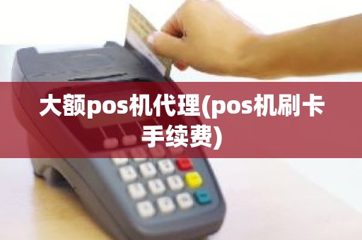 大额pos机代理(pos机刷卡手续费)