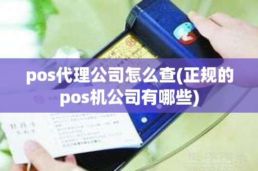 pos代理公司怎么查(正规的pos机公司有哪些)