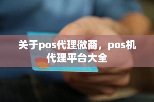 关于pos代理微商，pos机代理平台大全