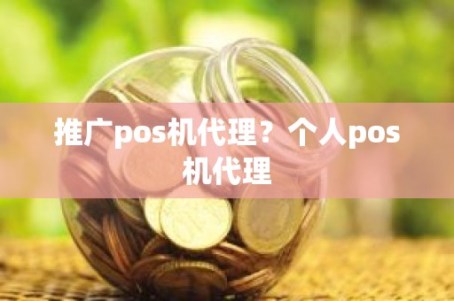 推广pos机代理？个人pos机代理