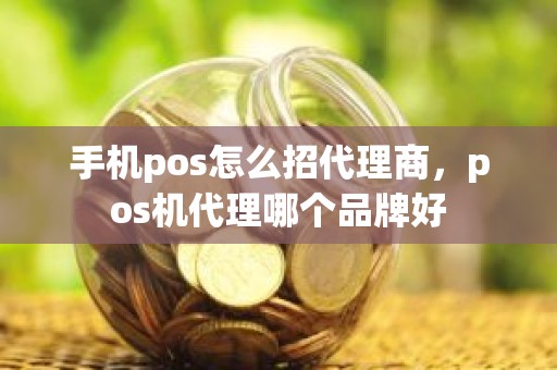 手机pos怎么招代理商，pos机代理哪个品牌好