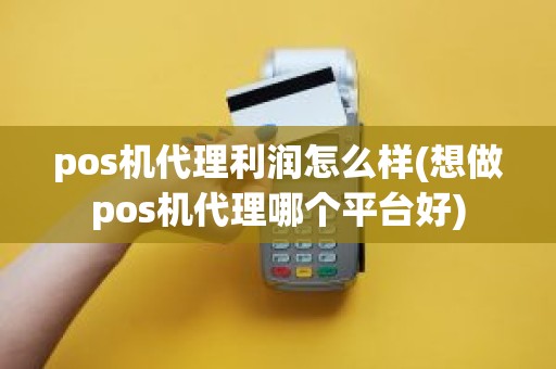 pos机代理利润怎么样(想做pos机代理哪个平台好)