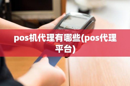 pos机代理有哪些(pos代理平台)