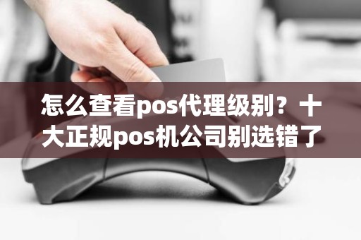 怎么查看pos代理级别？十大正规pos机公司别选错了