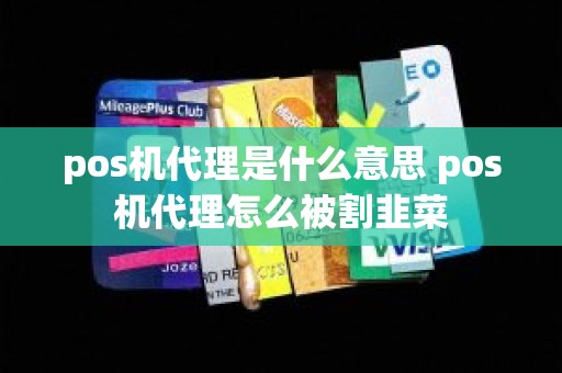 pos机代理是什么意思 pos机代理怎么被割韭菜