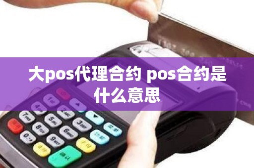 大pos代理合约 pos合约是什么意思