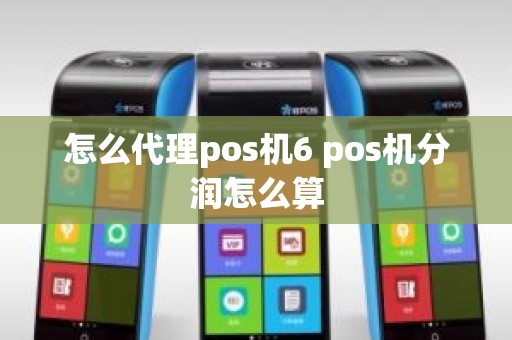 怎么代理pos机6 pos机分润怎么算