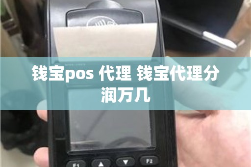 钱宝pos 代理 钱宝代理分润万几