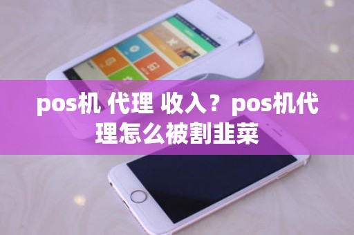 pos机 代理 收入？pos机代理怎么被割韭菜