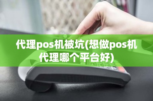 代理pos机被坑(想做pos机代理哪个平台好)