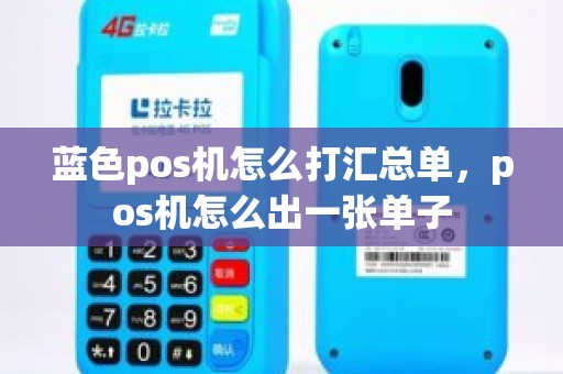 蓝色pos机怎么打汇总单，pos机怎么出一张单子